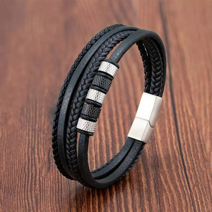 Multilayer Leather Bracelets for Men: Rugged and Refined Leather Unique Leather Bracelets   