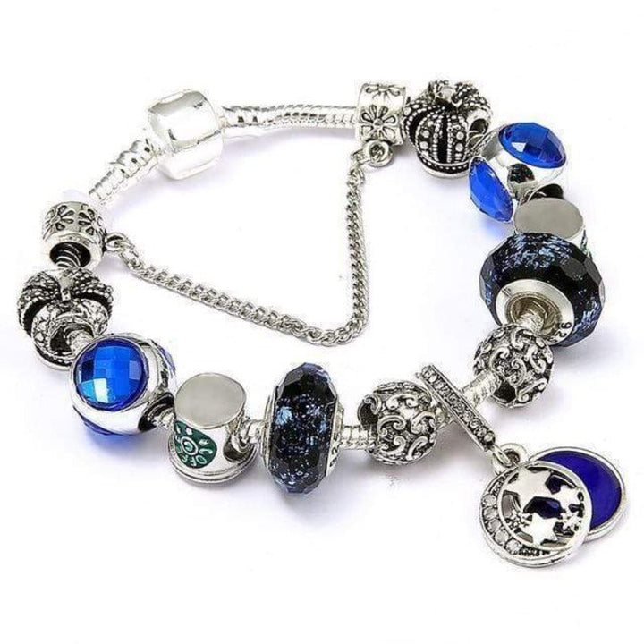 Tree of Life Bracelet Charm Unique Leather Bracelets 18cm Blue Star 